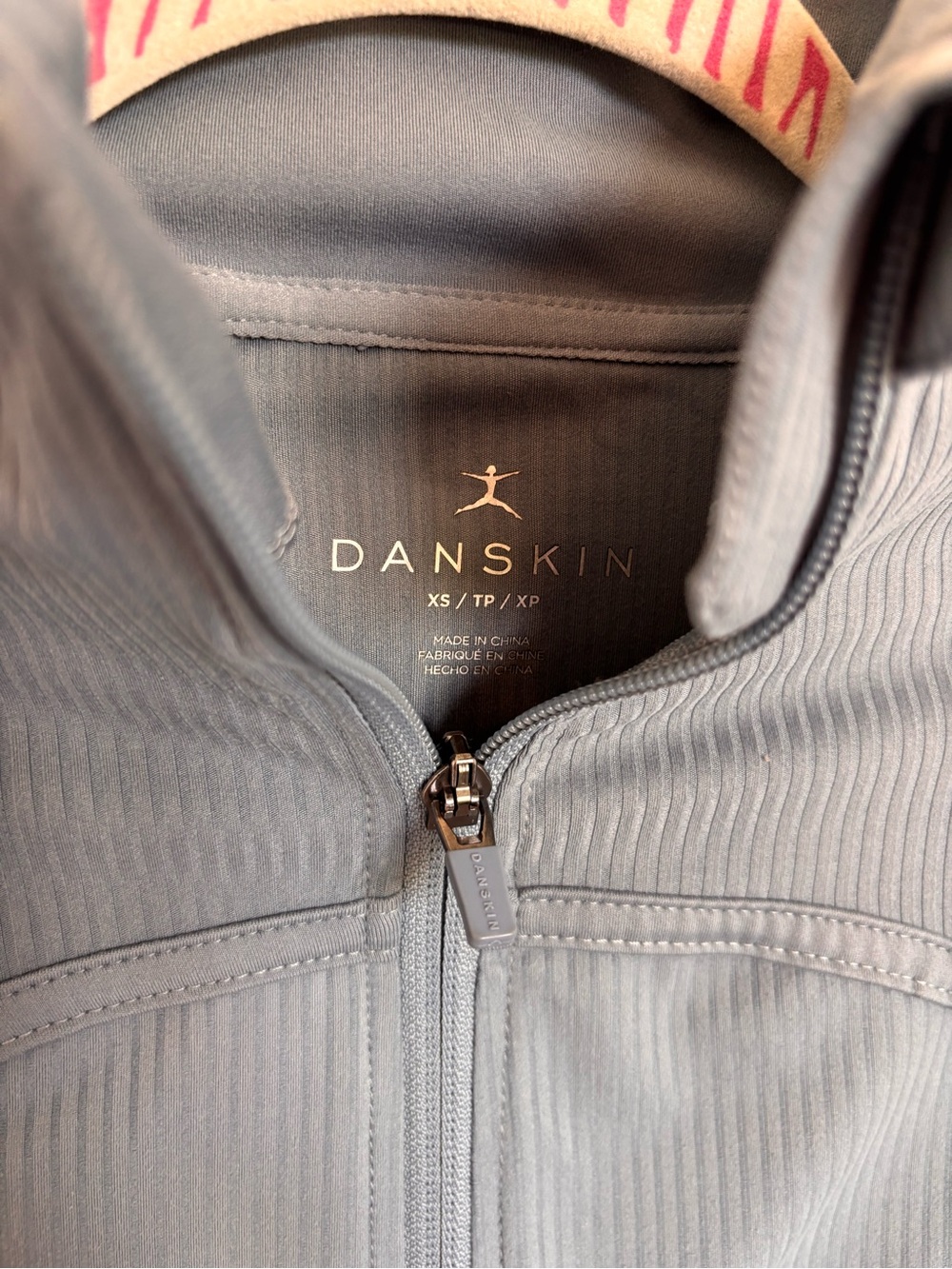 Danskin Light Gray Blue Zip-Up Athletic Jacket - Picture 3 of 5